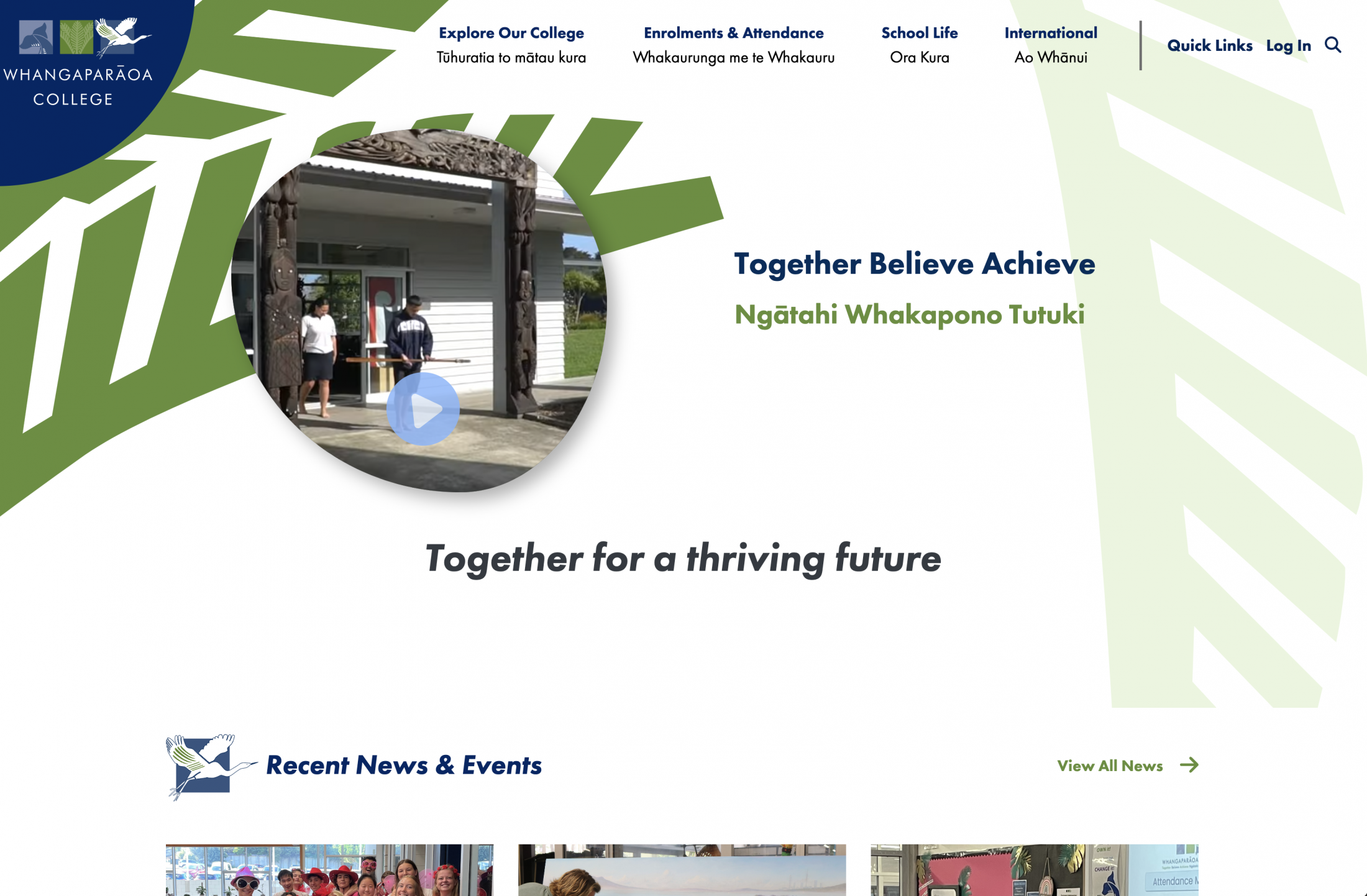 New Website for Whangaparāoa College