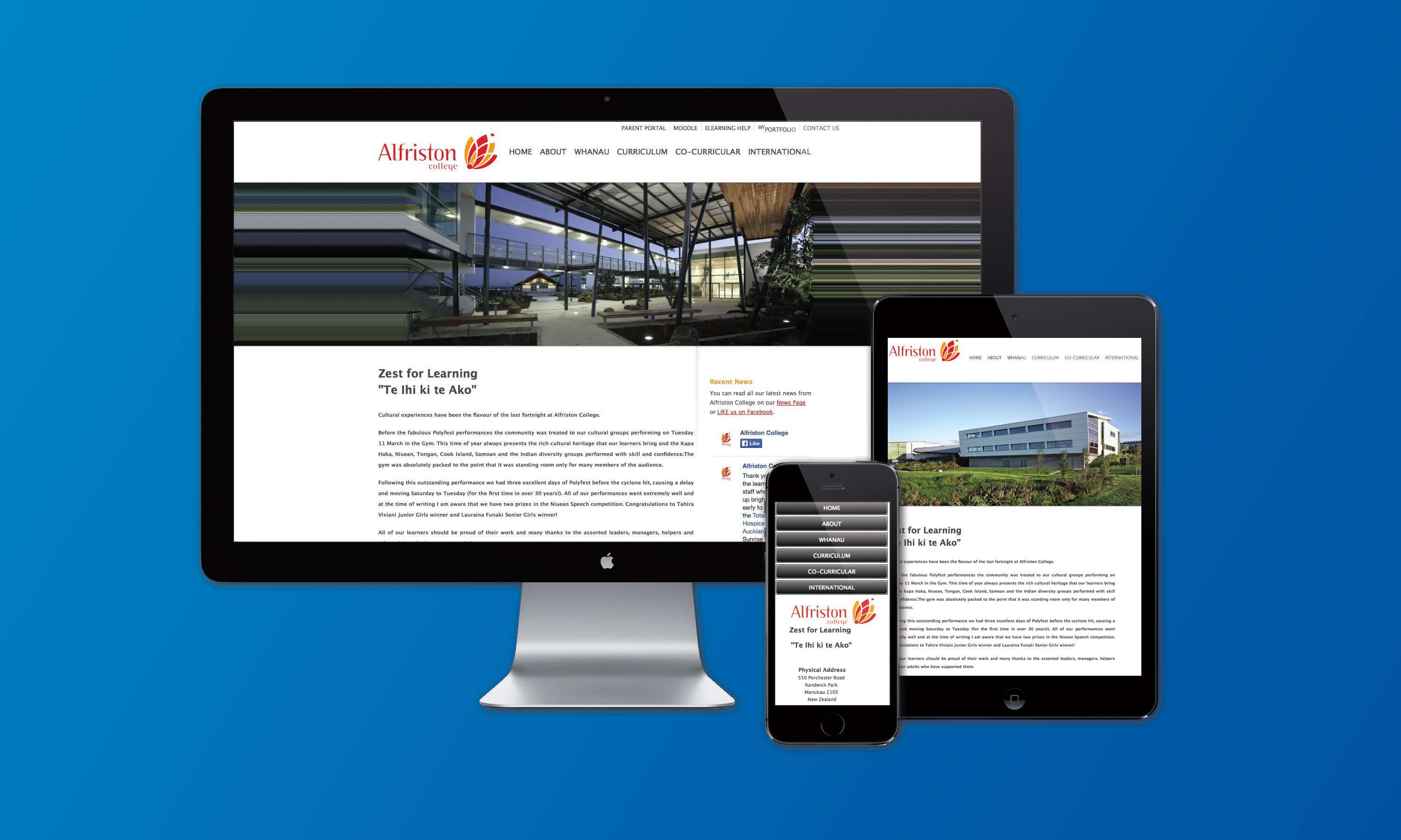 Alfriston College website design by Inbox Design image